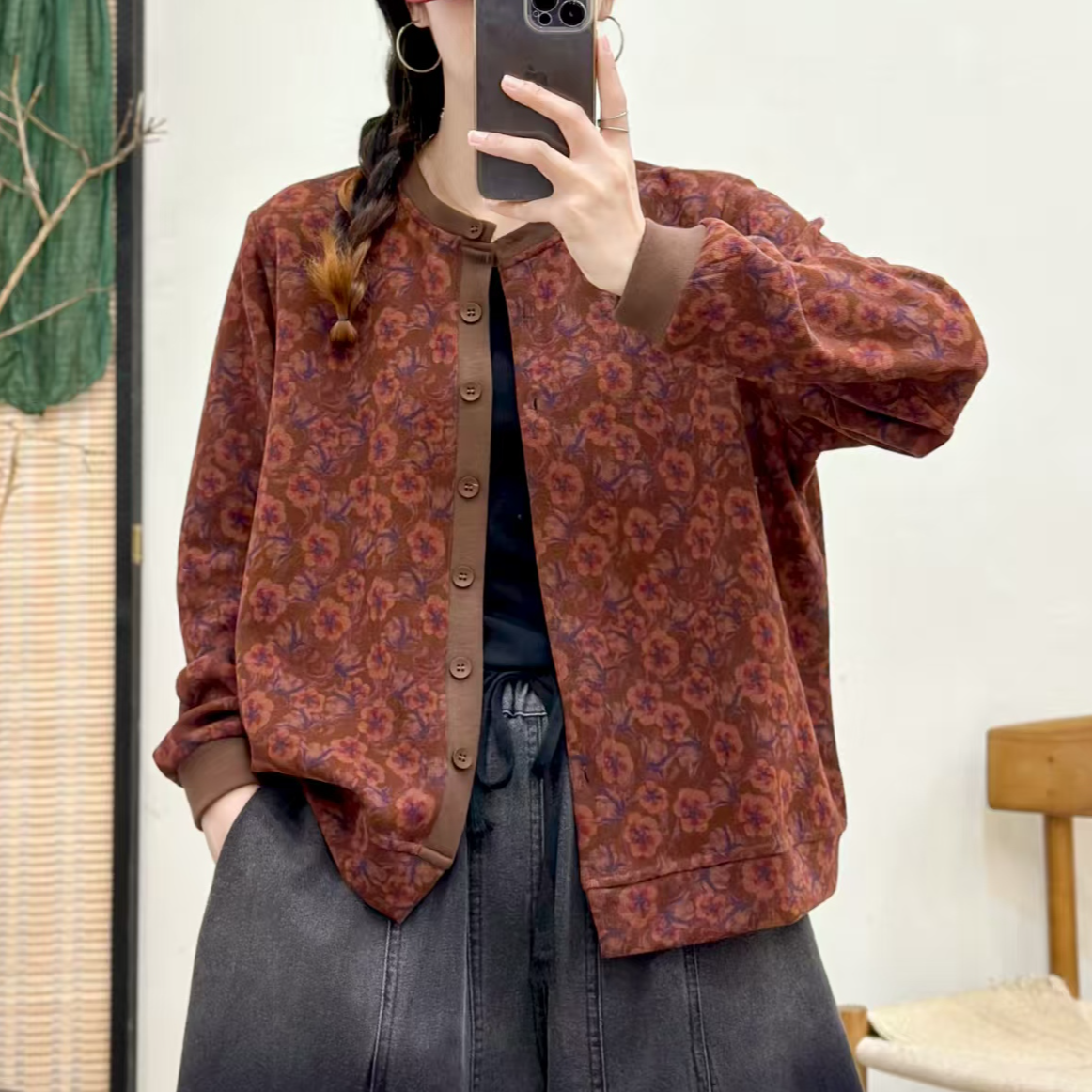 15328新款春秋休闲减龄宽松显瘦上衣外套