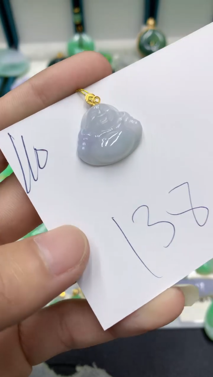 【闪购商品】翡翠颈饰18K金镶嵌翡翠