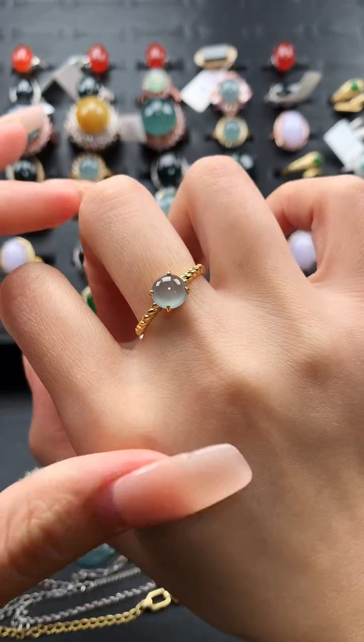 【闪购商品】翡翠戒指银S925镶嵌67858756