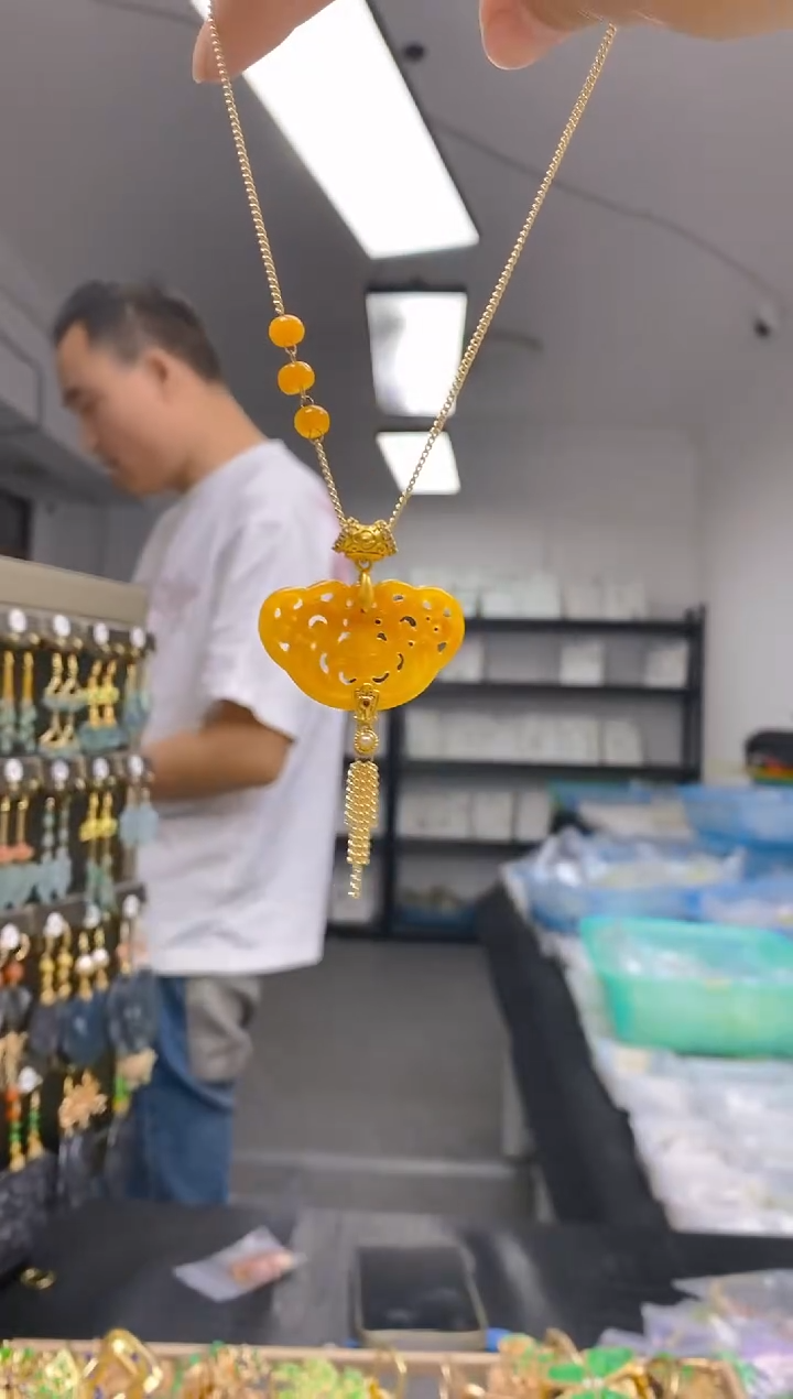 【闪购商品】翡翠耳饰合金0216翡翠锁骨链