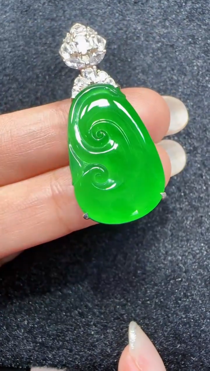 未镶嵌定制翡翠翡翠吊坠117