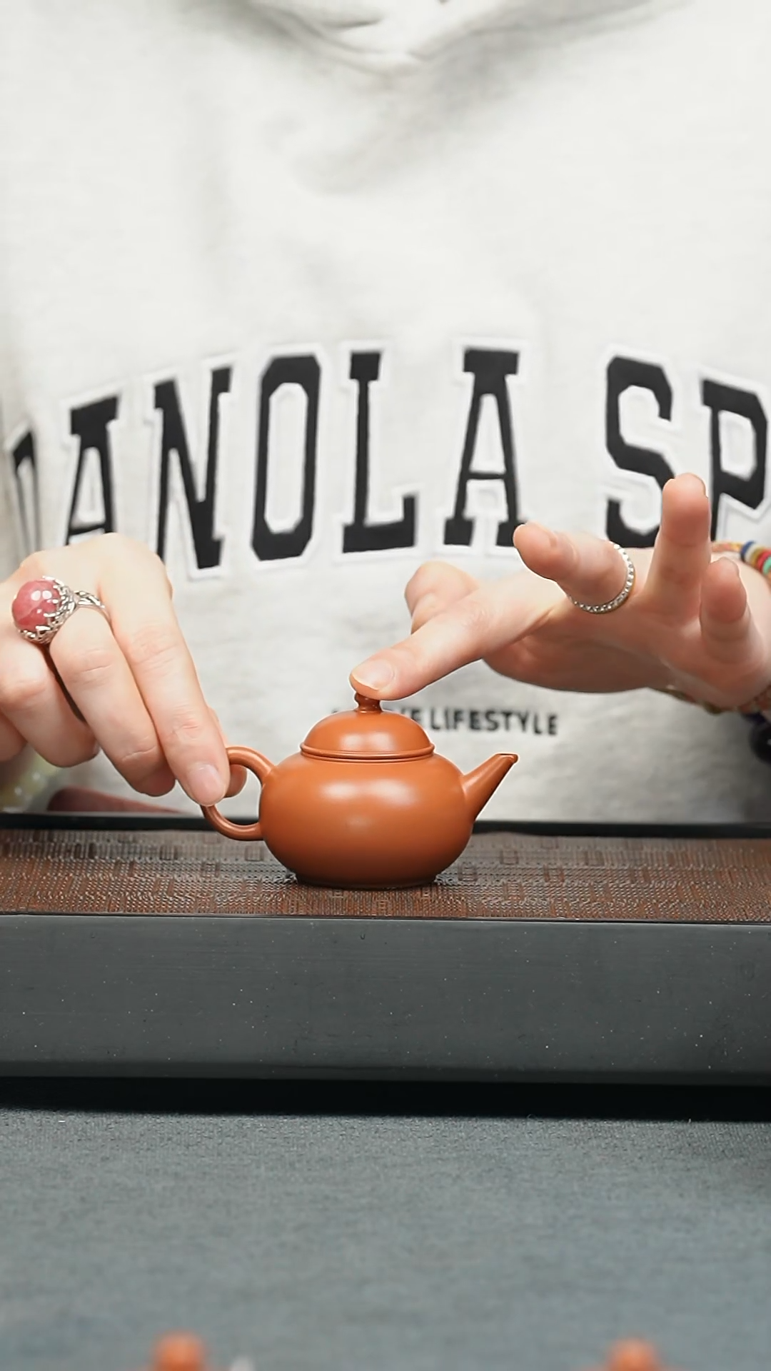 【闪购商品】紫砂茶壶五堂 秋水-潮州朱泥