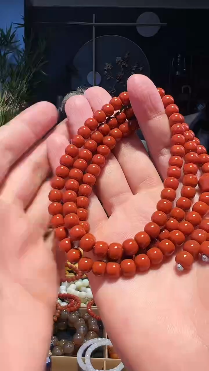 【闪购商品】南红玛瑙手串未镶嵌7+柿子黄108