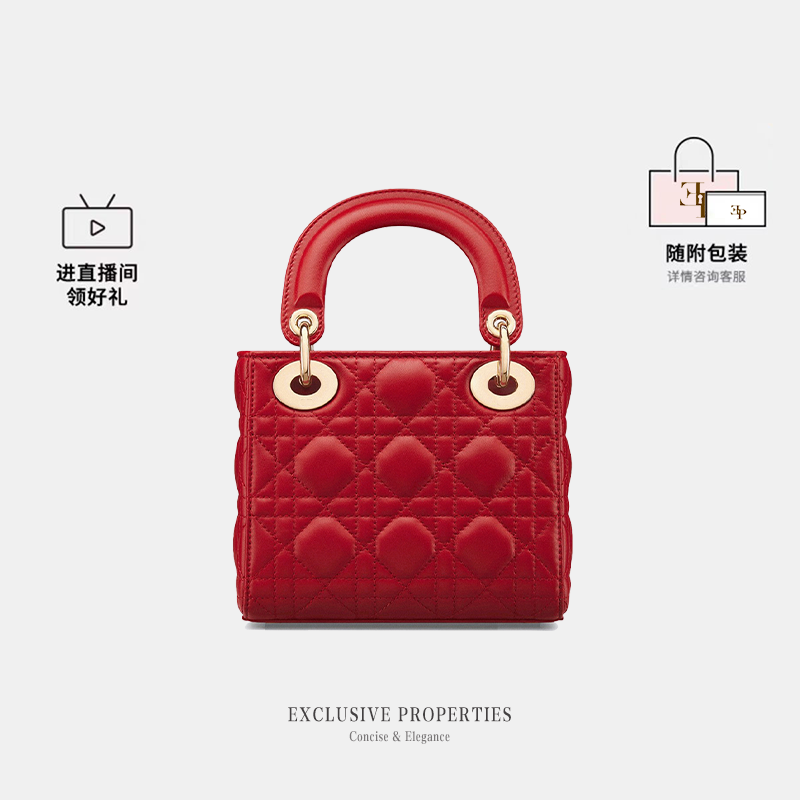 2025新款时尚羊皮戴妃包单肩斜跨手提包22C0860/22C0859/22C0858