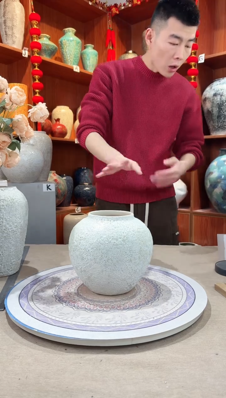 【闪购商品】瓶陶瓷花瓶 无花 白泡小号