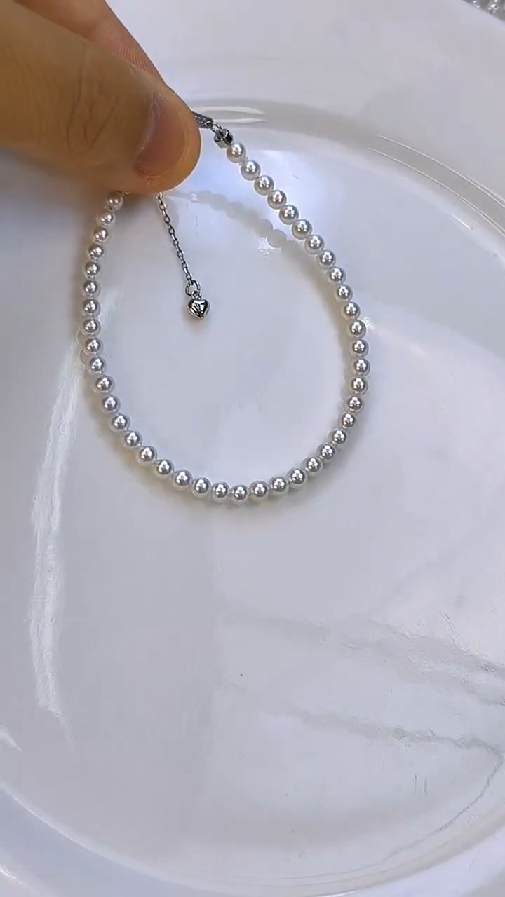 银S925镶嵌手链淡水珍珠4