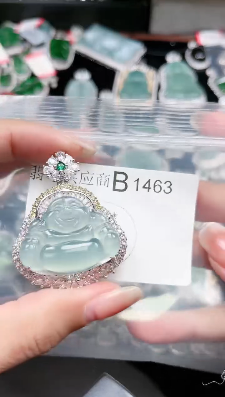 【闪购商品】翡翠颈饰未镶嵌1463赠皮绳