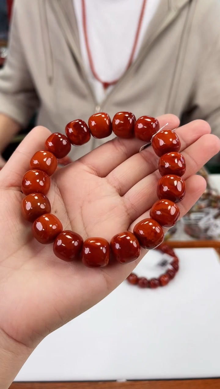 【闪购商品】南红玛瑙瓦西老型手串14+未镶嵌一个/条