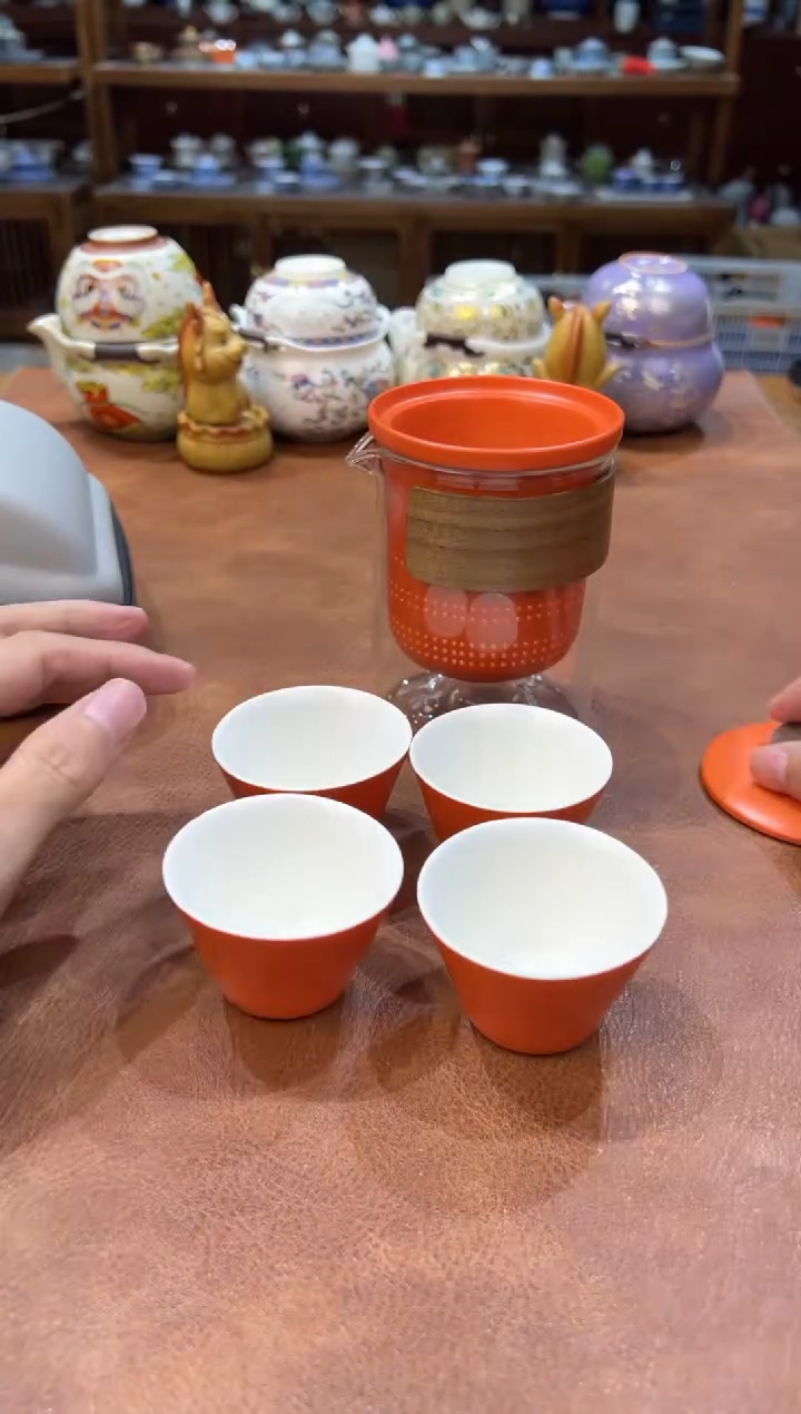真的很便宜会开片的旅行茶具