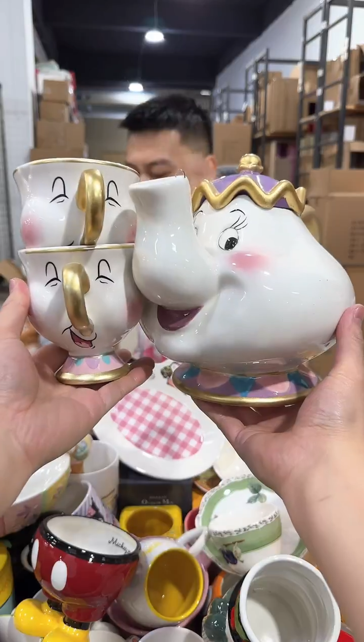 瓷片陶瓷02款一壶两杯