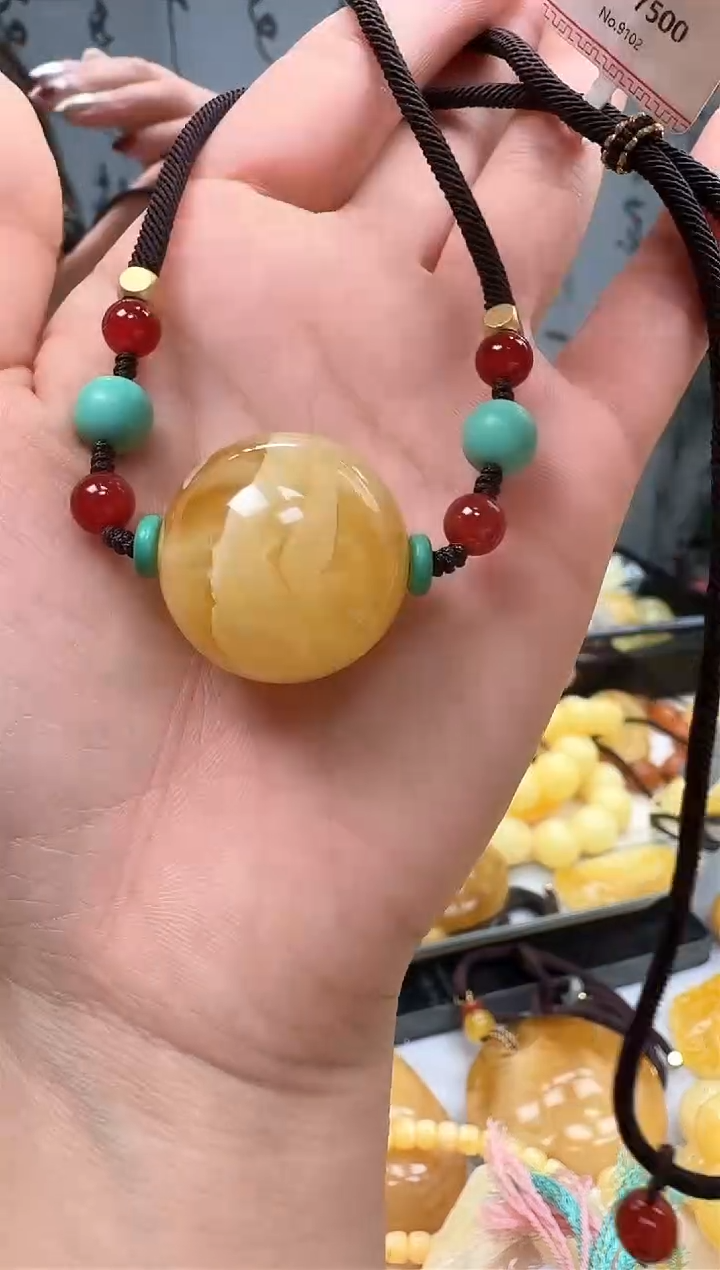 【闪购商品】琥珀裸石未镶嵌锁骨链