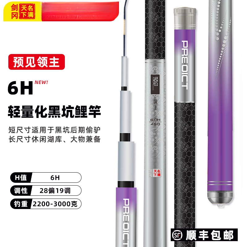 剑冈名满天下预见领主6H轻量化休闲黑坑野钓鲤竿台钓竿鲫鲤草鱼竿
