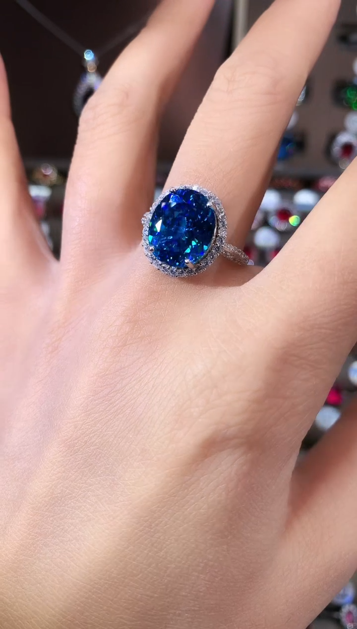 无925银海蓝鸟巢切