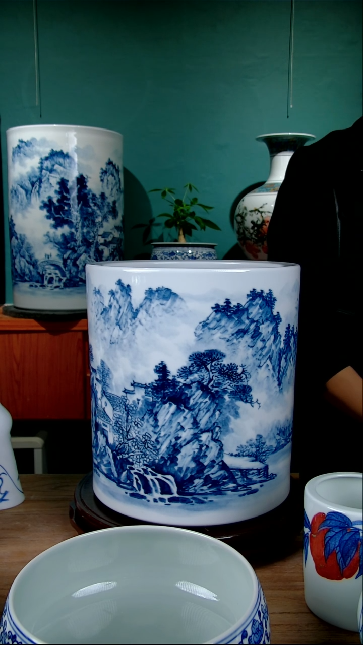 摆件陶景德镇手绘陶瓷888