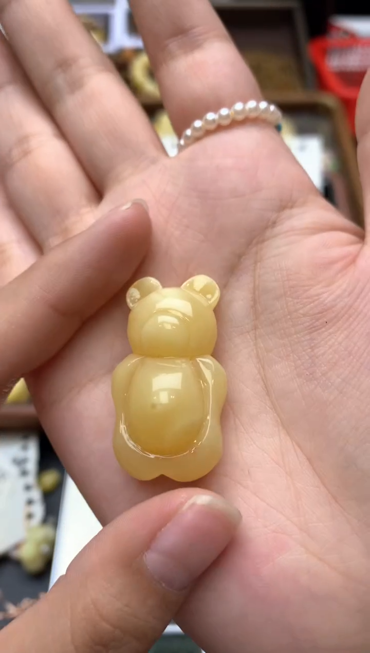 【闪购商品】琥珀珠宝奇石未镶嵌133琥珀蜜蜡花粉有纹坑介意勿拍