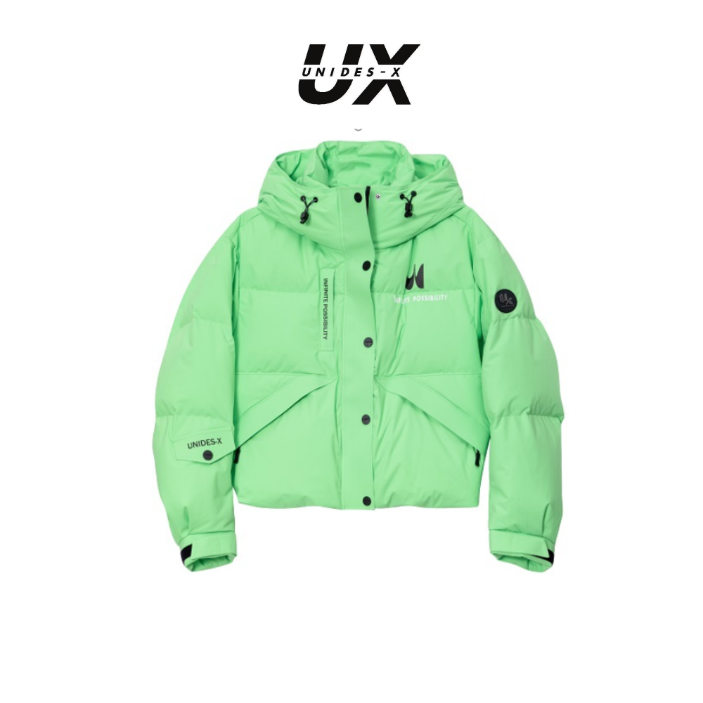 UX设计款连帽短羽绒服女款运动短款时尚休闲情侣保暖冬季