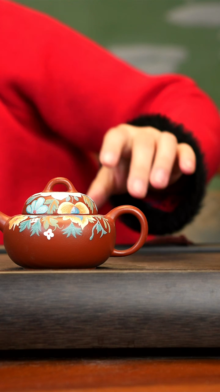 【闪购商品】紫砂茶壶朱泥 云柱 