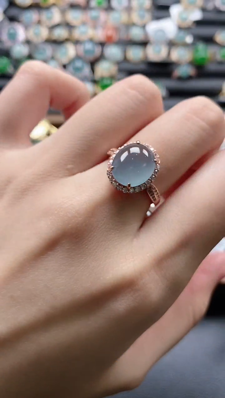 【闪购商品】翡翠戒指银S925镶嵌51511