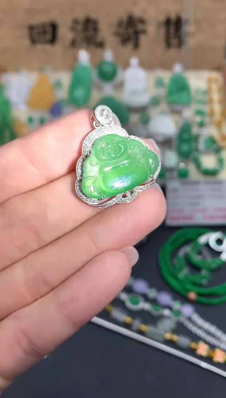 【闪购商品】翡翠颈饰18K金镶嵌655-中国好珍宝