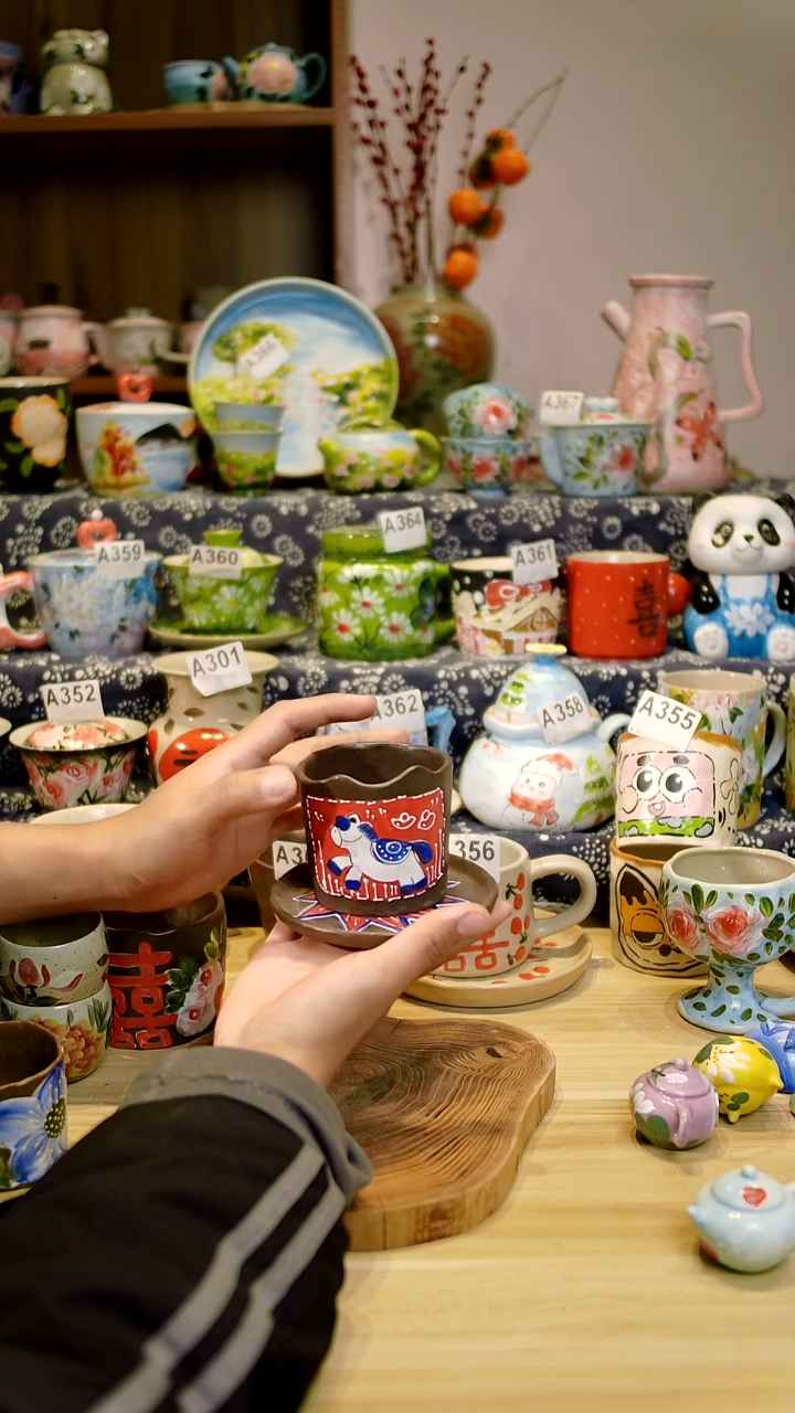 瓷片景德镇手绘釉下彩陶瓷