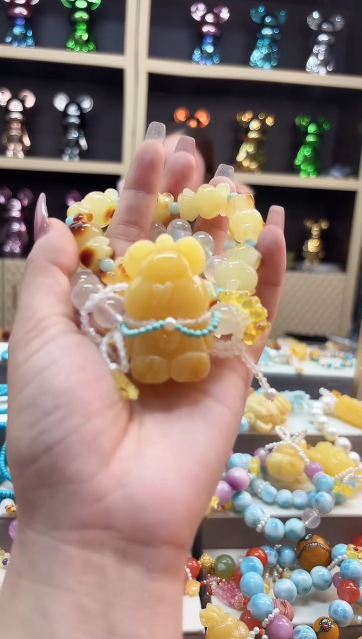 琥珀项链未镶嵌套装多样性发货一一一