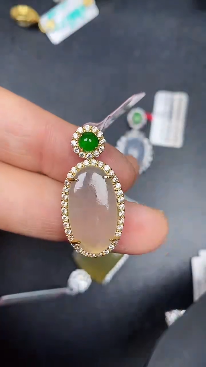 银S925镶嵌戒指翡翠3560