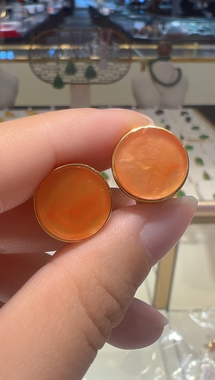 【闪购商品】南红玛瑙耳饰银S925镶嵌35