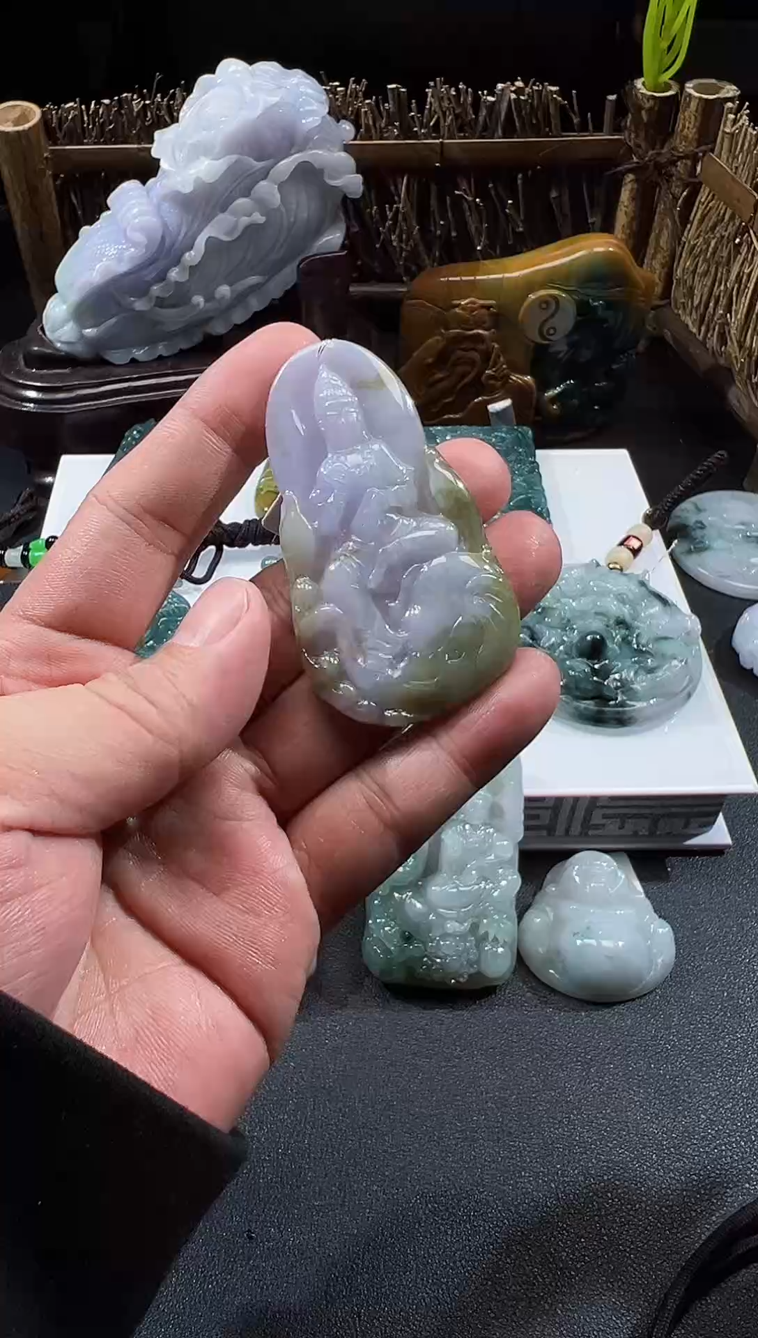 【闪购商品】翡翠颈饰未镶嵌天然A货翡翠（多样性发）普贤