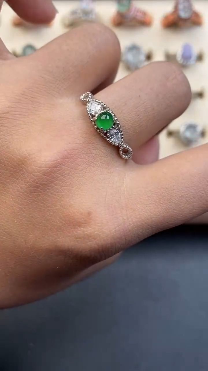 银S925镶嵌定制翡翠5957959