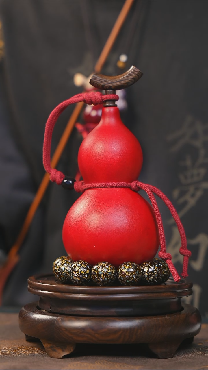 【闪购商品】YW120大漆酒葫芦不包手串及旋转底座