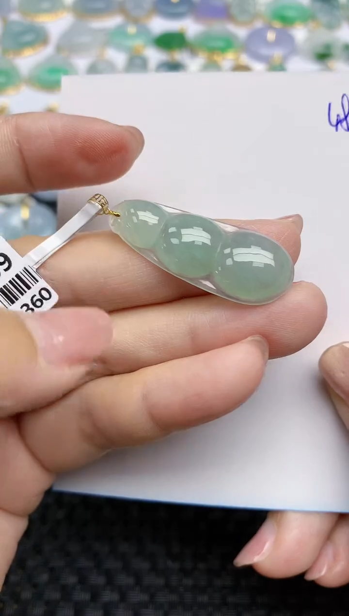 【闪购商品】翡翠颈饰18K金镶嵌天然A货翡翠 448