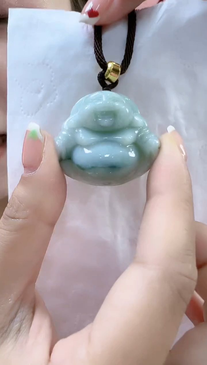 【闪购商品】翡翠颈饰未镶嵌孤品佛公高31宽36厚12