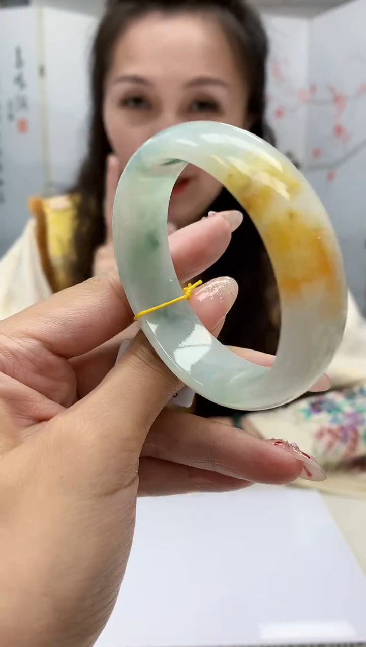 【闪购商品】定制翡翠未镶嵌4989mm-毛货手镯（54圈）146