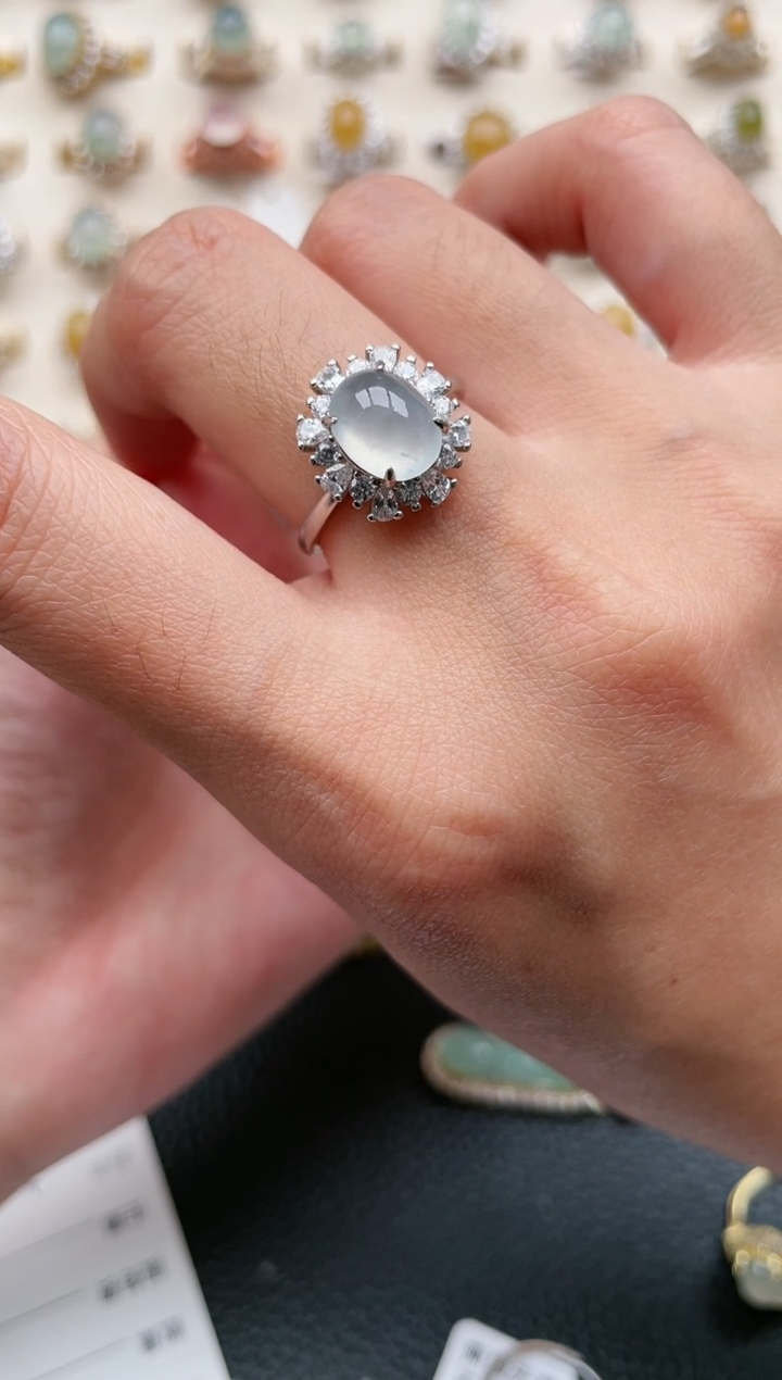 【闪购商品】翡翠戒指银S925镶嵌1111