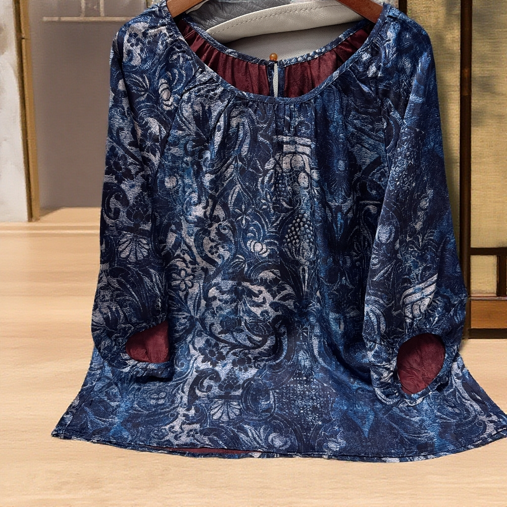 585【金姐专属】新款高定气质新中式时尚国风圆领上衣