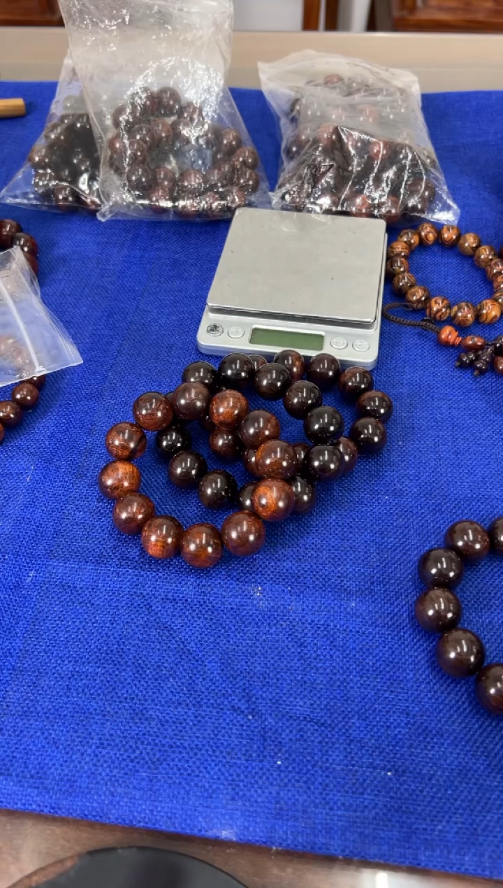 手串/手链黄花梨/降香黄檀云**影2.0紫油梨水波纹发3