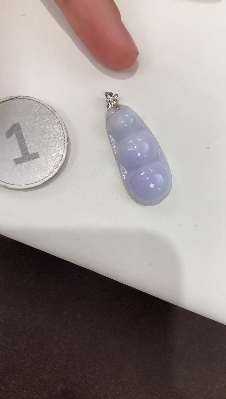 颈饰18K金镶嵌翡翠天然缅甸A货翡翠