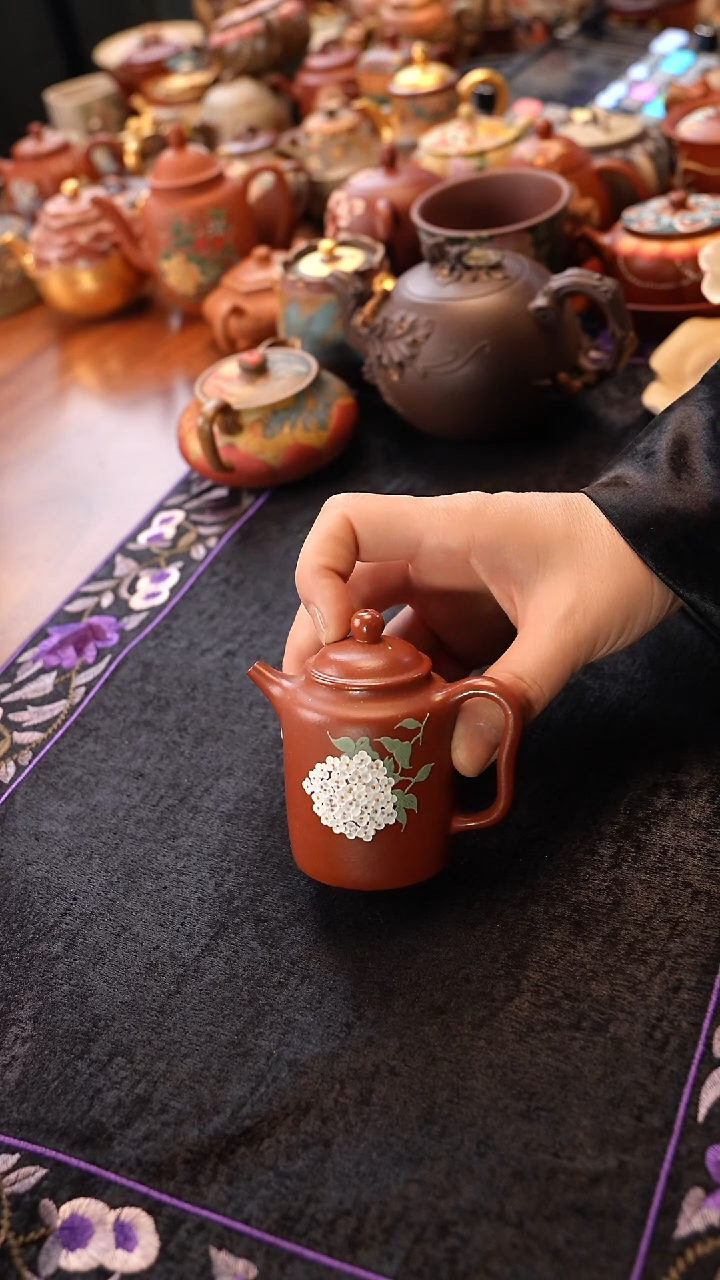 茶壶紫砂高德钟绣球