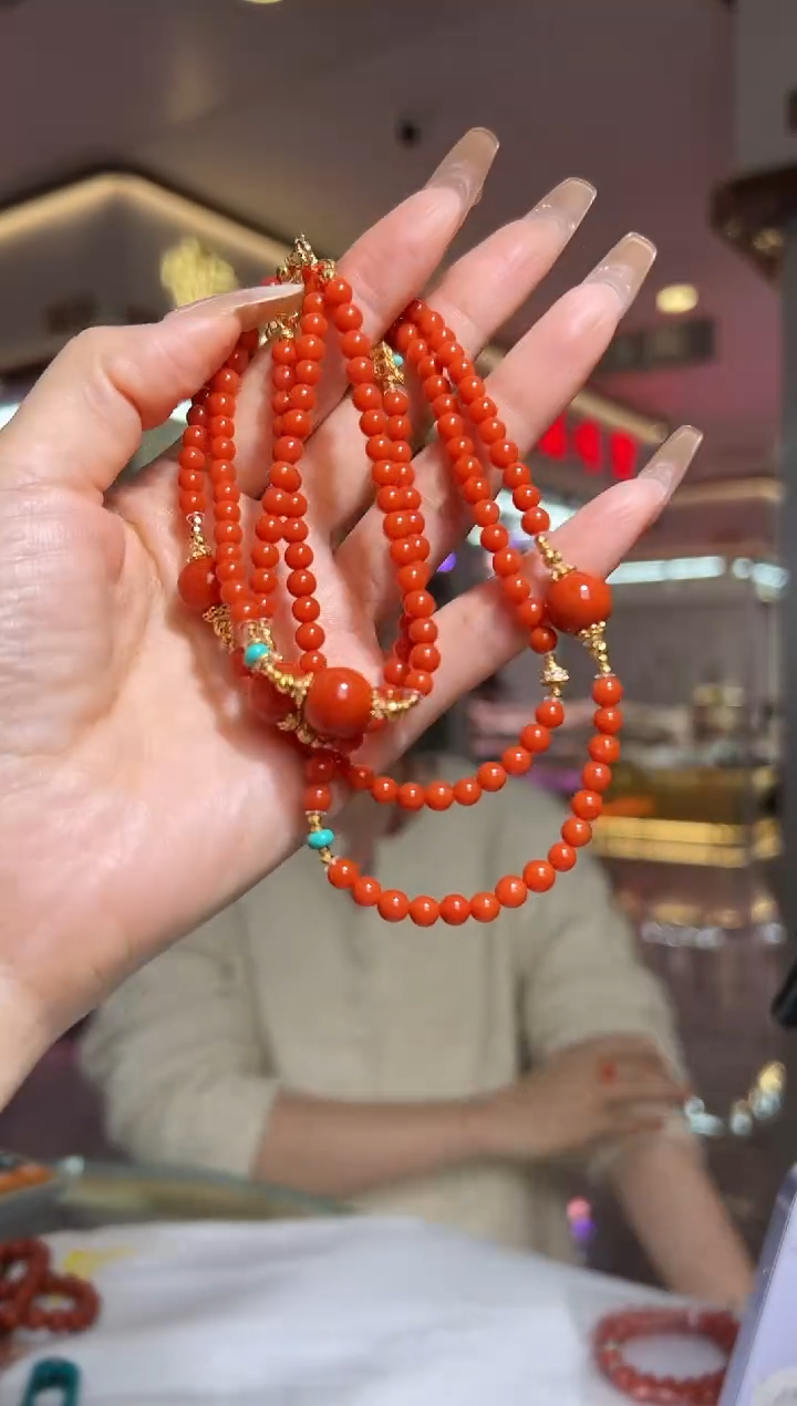 未镶嵌珠串南红玛瑙12.8-4mm（多样发其一）25122680999