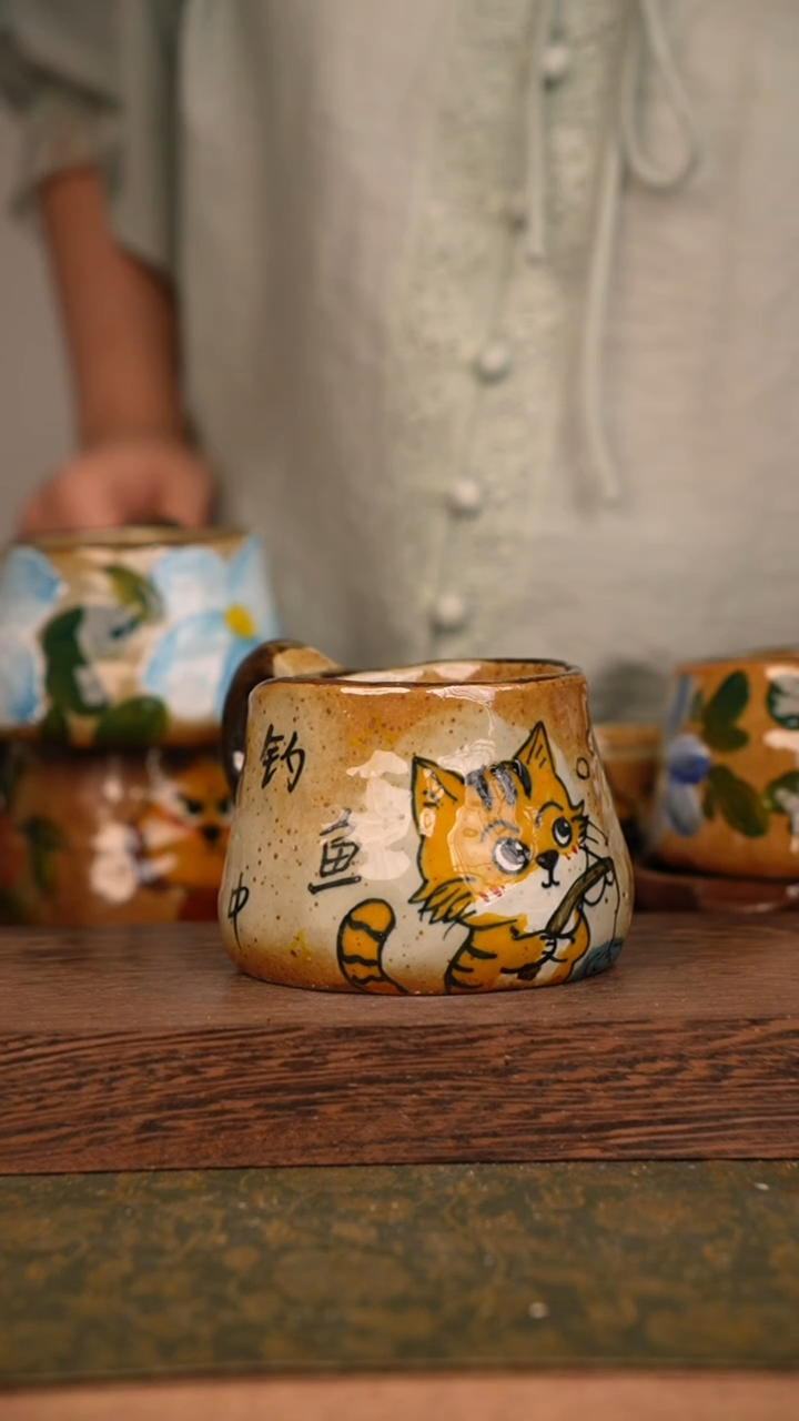 摆件泥垚手作 景德镇手工手绘器物