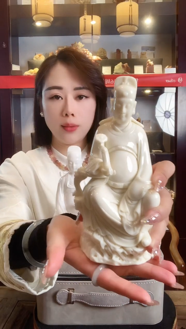 摆件德化白瓷  文昌帝君  高18cm  吴志勇老师