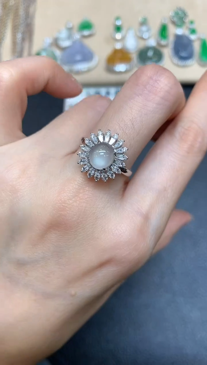 【闪购商品】翡翠戒指18K金镶嵌【无服务费