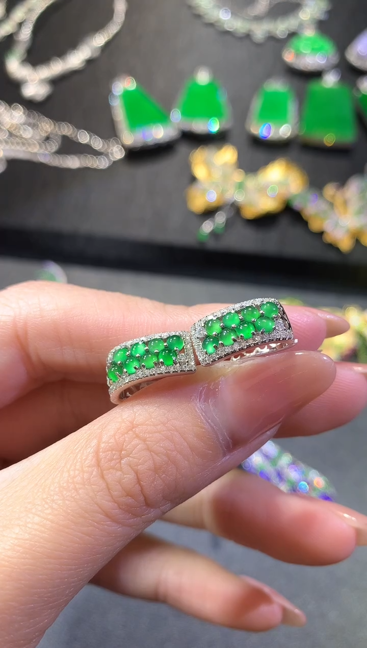 【闪购商品】翡翠耳饰银S925镶嵌277耳饰（多样性发货一件