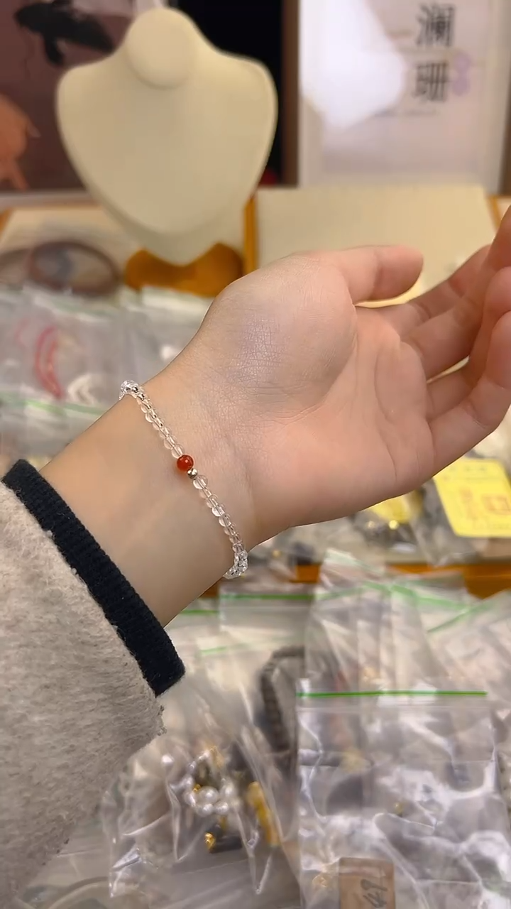 【闪购商品】水晶手链银S925镶嵌手串