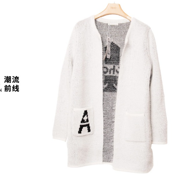 K5VB6516#美式复古休闲开衫中长款慵懒风运动针织衫上衣女