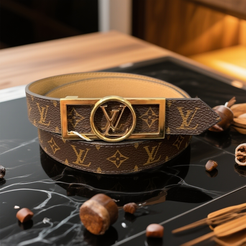 95新 LouisVuitton/路易威登  老花腰带 1781 6566 