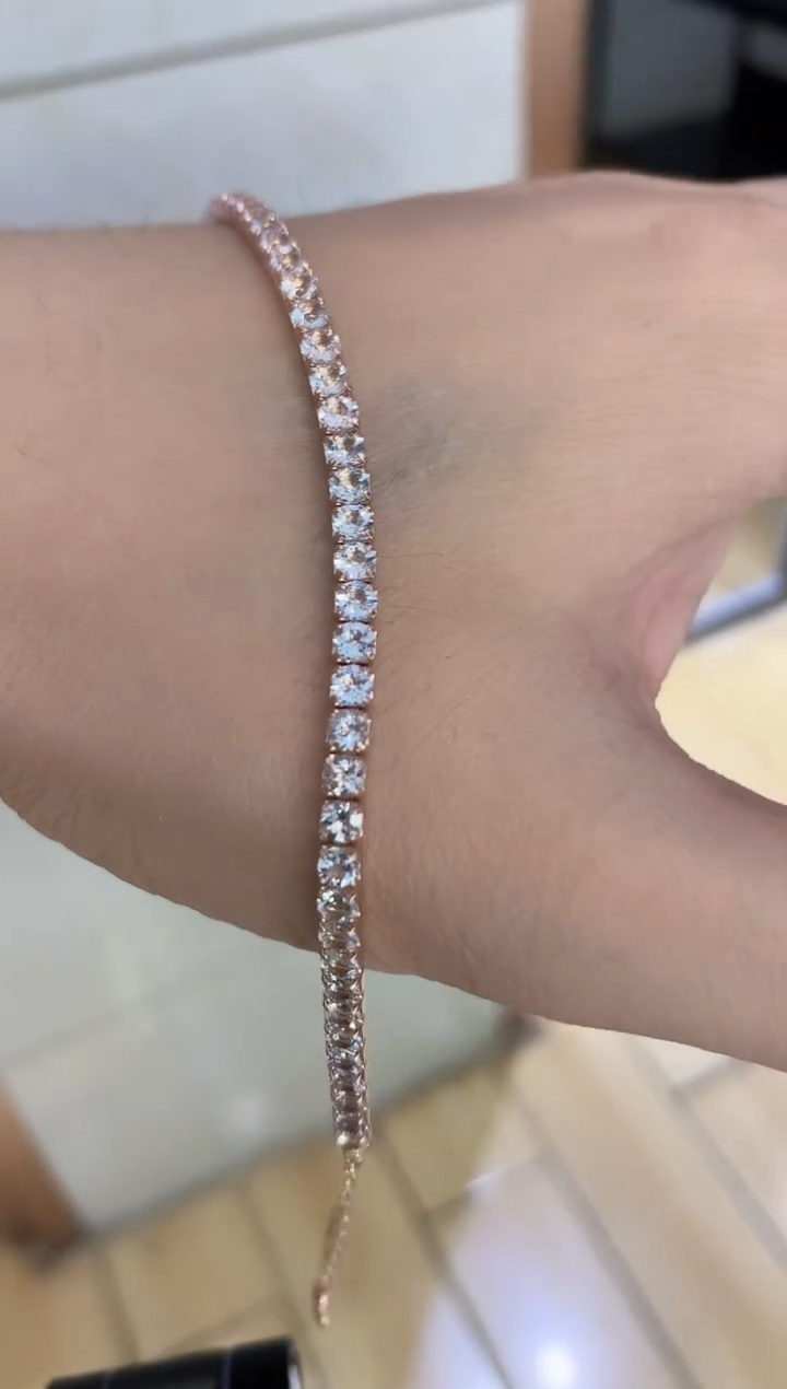 【闪购商品】海蓝宝石手链银S925镶嵌...........