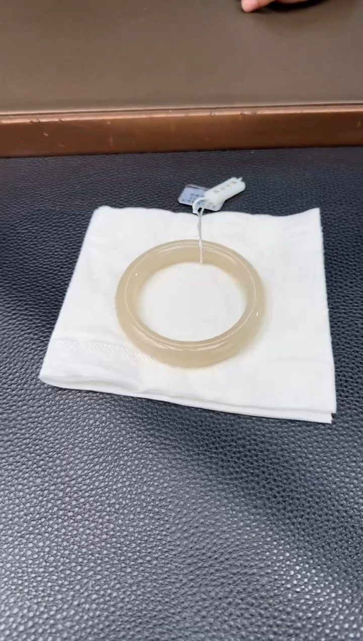 【闪购商品】和田玉.未镶嵌藕粉正装镯52-57