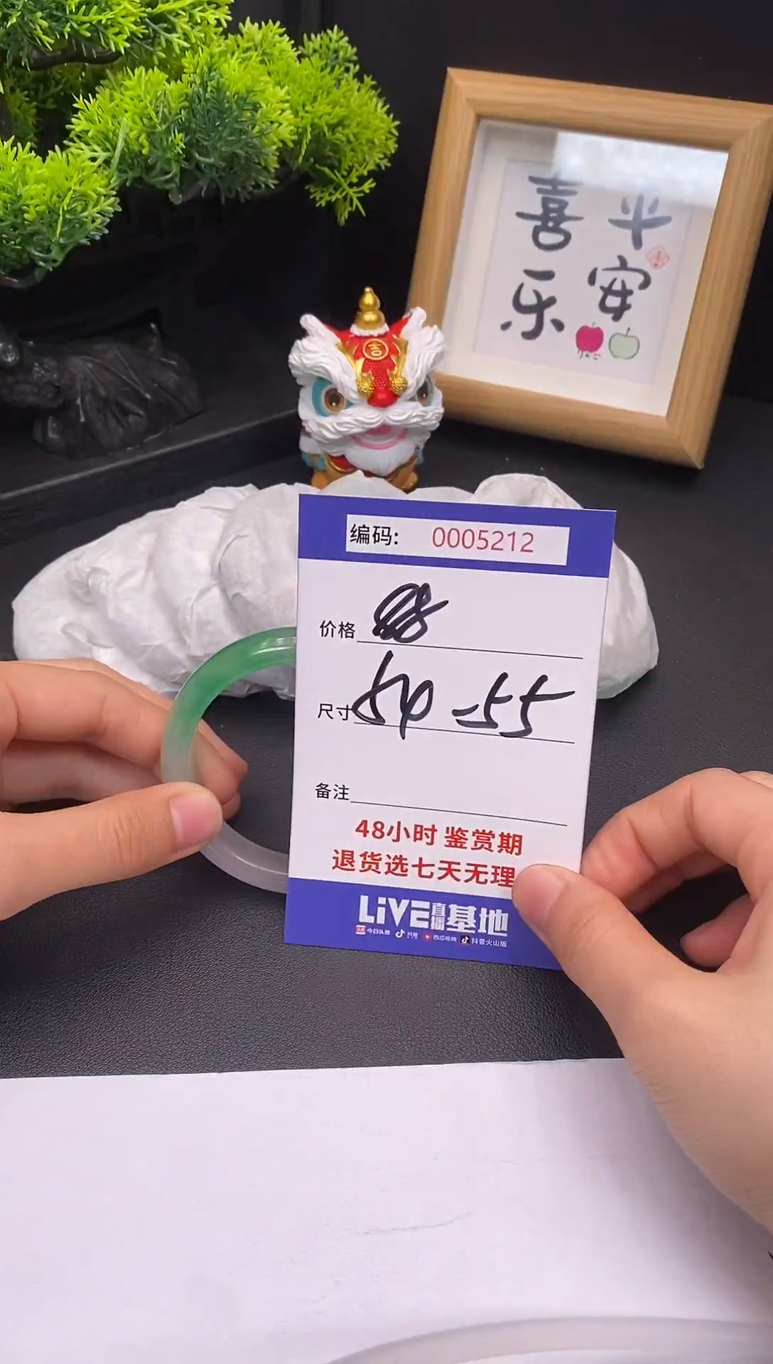 未镶嵌手镯翡翠0005212