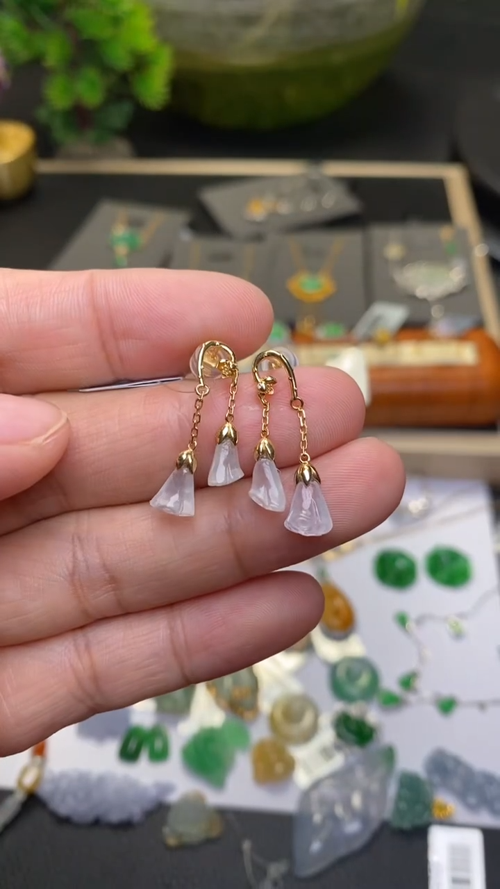 颈饰18K金镶嵌翡翠净货33313